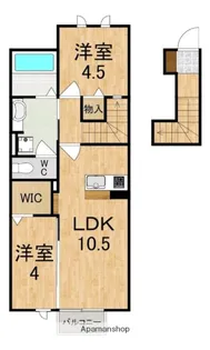 ヴィルヌーブE棟【2階】の間取り