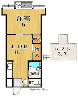 シティパレス市役所前パート2【3階】の間取り