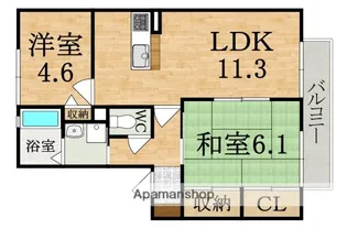 リバーサイドスクエア【2階】の間取り