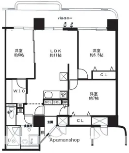 OMマンション東生駒【5階】の間取り