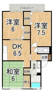 ヴァン・ヴェールIパートⅣ【2階】の間取り