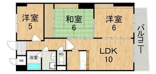 グランドール王寺【6階】の間取り