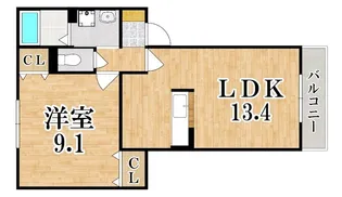 ジュネスコート【1階】の間取り