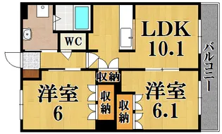 KOWAガーデンハイツⅡ【205号室】の間取り