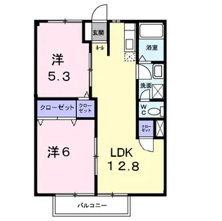 サニーサイド三笠A【1階】の間取り