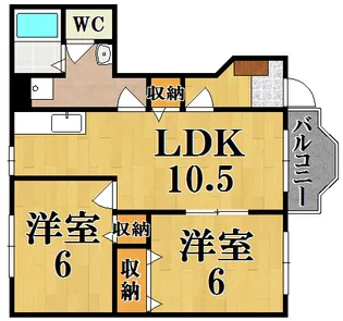 サンモールB【1階】の間取り