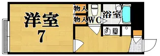レオパレス黄金色の呑田【104号室】の間取り