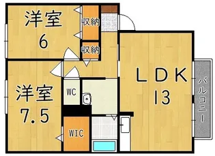 ロイヤルガーデンD棟【2階】の間取り