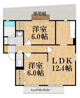 ロジュマン葛城A【1階】の間取り