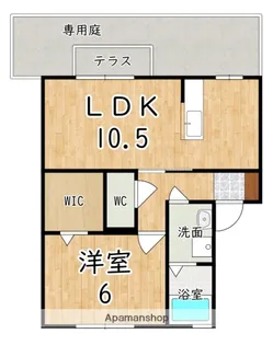 パルコートサンB棟【1階】の間取り