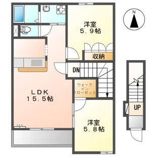 美・ボンヌール【2階】の間取り