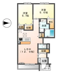 ルーチェ・クオーレ【101号室】の間取り