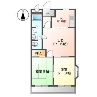 エスポワール神宮【101号室】の間取り