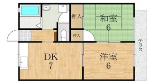 ルルデハイツI【1階】の間取り