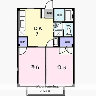 エルハイツ【2階】の間取り