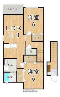 グランディール【2階】の間取り