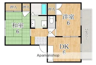 ヴィラージュ堀川D棟【2階】の間取り