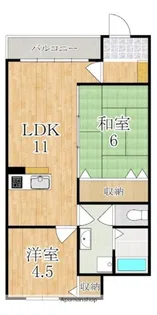 アルファプレイス【1階】の間取り