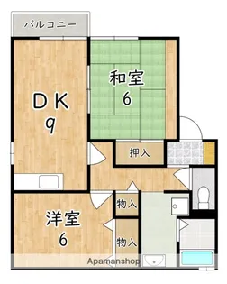 シャルムフルーレB棟【1階】の間取り