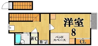 レオパレスクリオネ【2階】の間取り