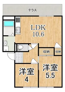 サニーヒルA【1階】の間取り