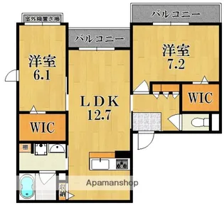 SHAMAISON LEALANI【3階】の間取り