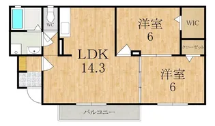 クレールボナール【1階】の間取り