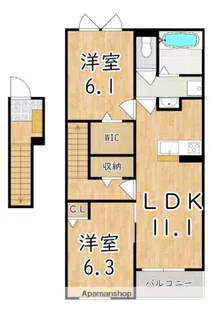 メゾン フルーク【2階】の間取り