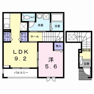 CREST 倭【2階】の間取り