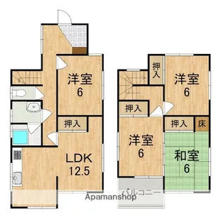 奈良県北葛城郡王寺町畠田3丁目【一戸建】の間取り