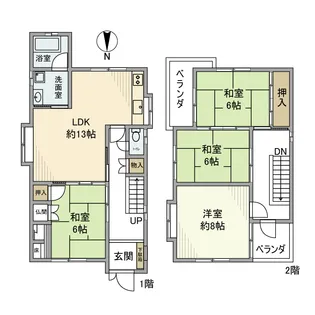 奈良県桜井市大字三輪【一戸建】の間取り