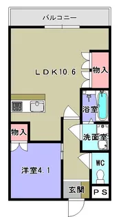 ラ・ポーラ滝川Ⅱ番館【1階】の間取り