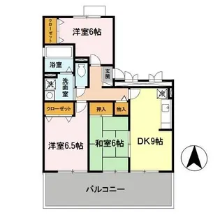 ソシア B棟【3階】の間取り