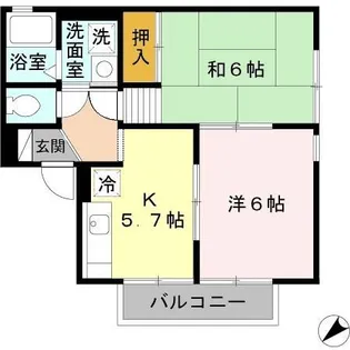 2Kの間取り画像