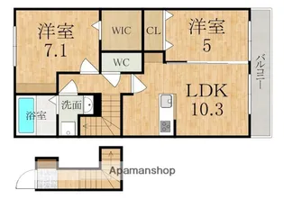 ルミエール香久山【2階】の間取り