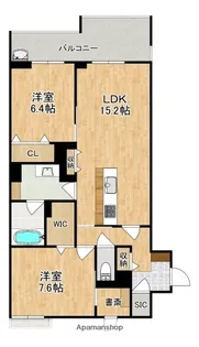 シャトードール プレミア【2階】の間取り