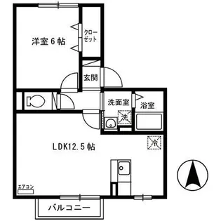 ファミール タケダII【203号室】の間取り