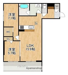 プラート キアリノ【1階】の間取り