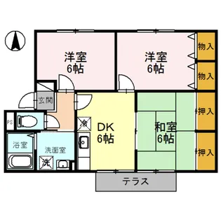 パセオアゼリオB棟【1階】の間取り