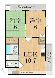 ザ・ノウブルマンション貴人館【3階】の間取り