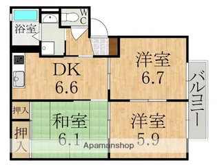 バリュージュII【2階】の間取り