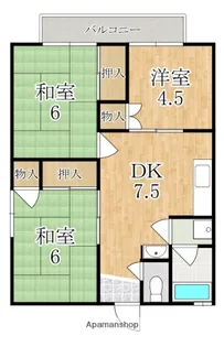 大宮ハイツII【2階】の間取り