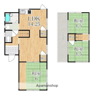奈良県橿原市西池尻町【一戸建】の間取り
