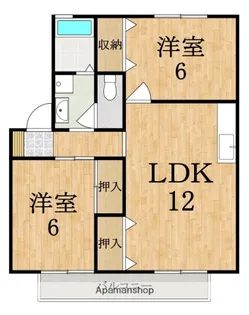 クレセール八木 A棟【1階】の間取り