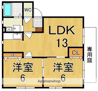 RAFFLES 南八木【1階】の間取り