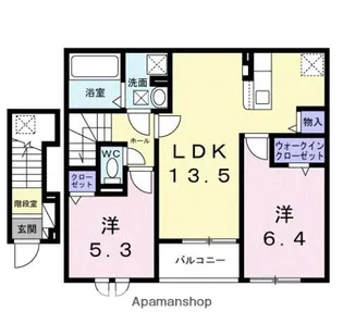 ヴェルデ ルーチェ【2階】の間取り