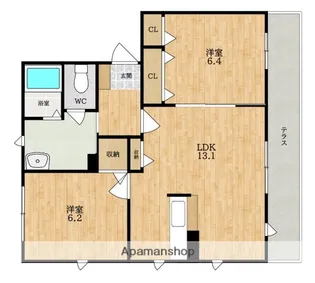 メゾン・ソシアC【1階】の間取り
