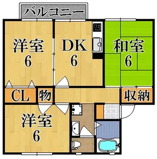 メルベーユA棟【1階】の間取り