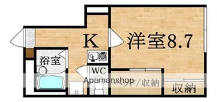 レオパレス万葉【1階】の間取り