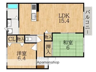 グランディール青垣B【1階】の間取り